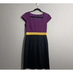 Tahari A.S.L. Women’s Color Block Dress Size 4 Office Work to Evening Cocktail